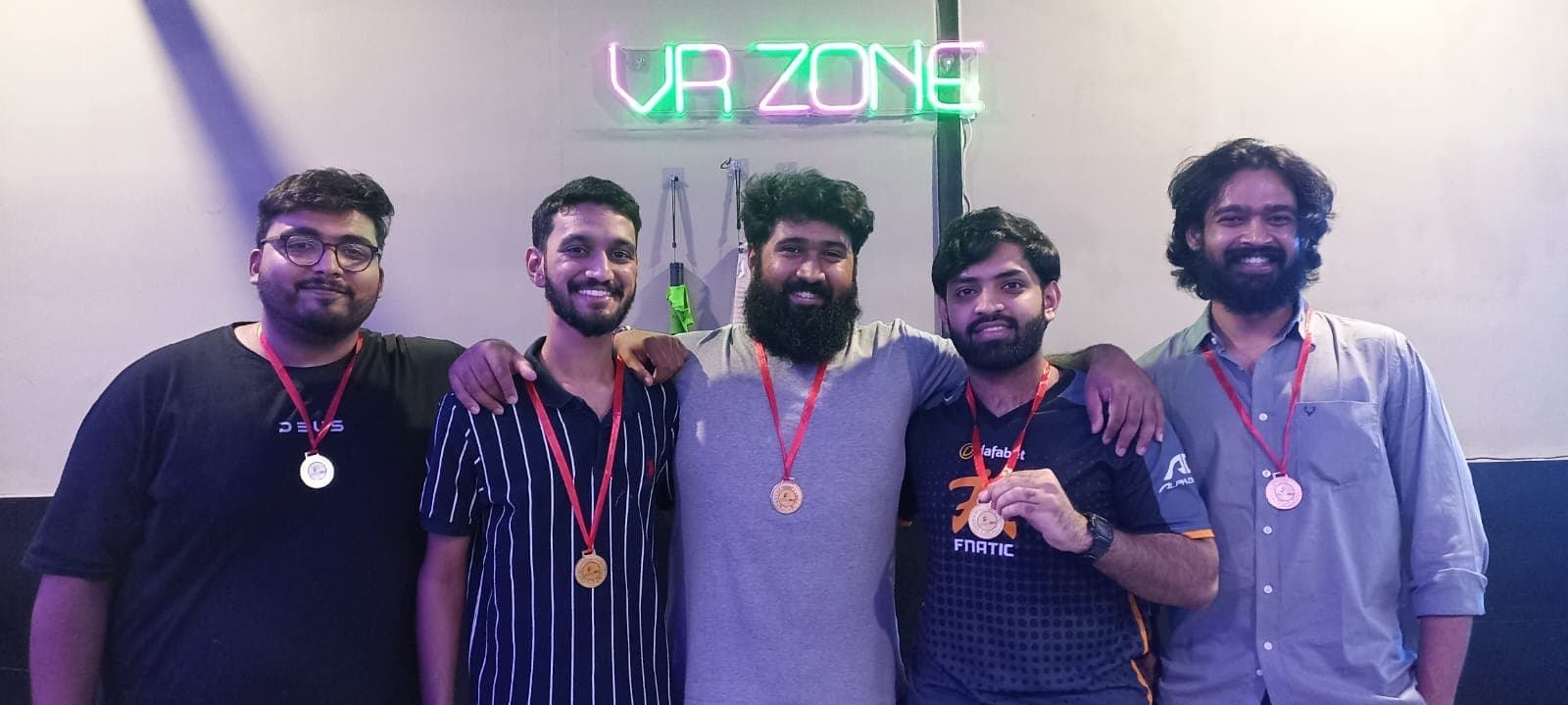 Megaton with their medals after winning the Gamers Guild CS2 LAN on 26 August 2026, at Banjara Hills